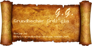 Grundbecher Grácia névjegykártya